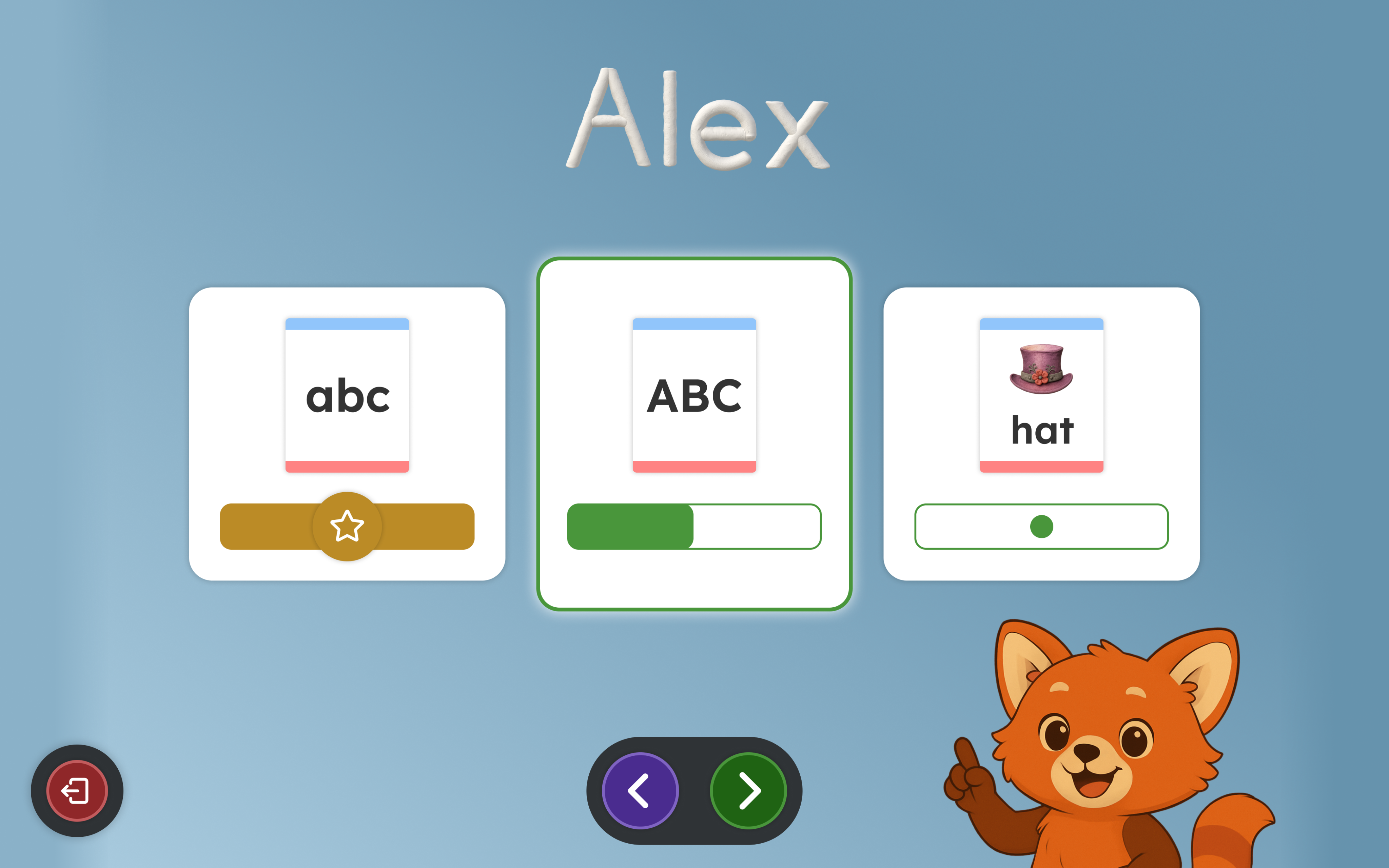 Student learning portal showing lesson modules
